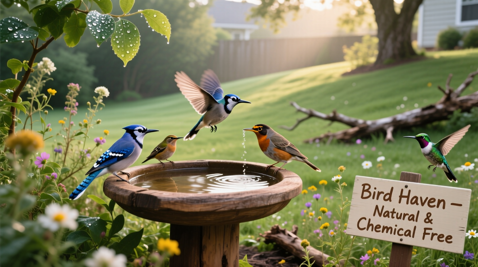 how to attract birds to bird bath