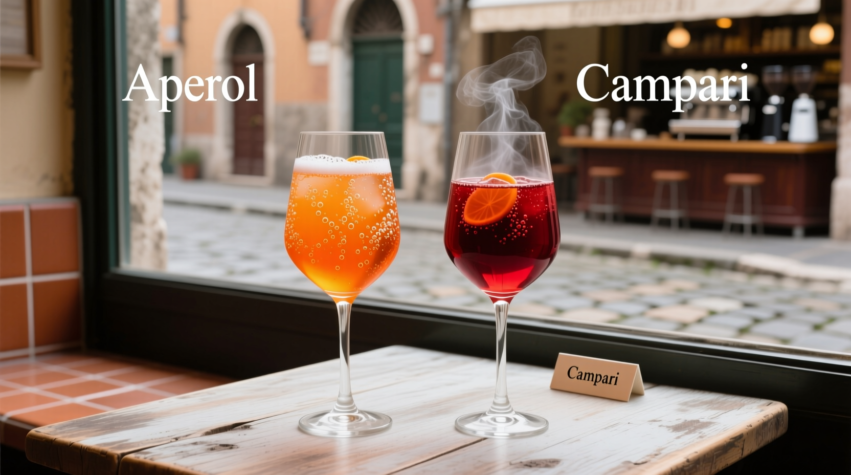 aperol spritz vs Campari spritz which has less sugar and more authentic Italian bitterness