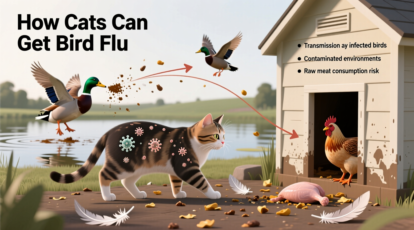 how can cats get bird flu