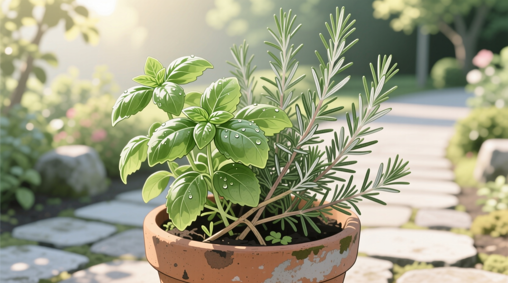 plant basil and rosemary together