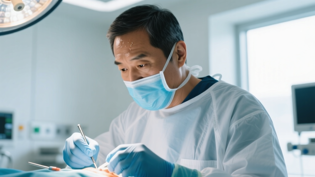 Close-up of a surgeon