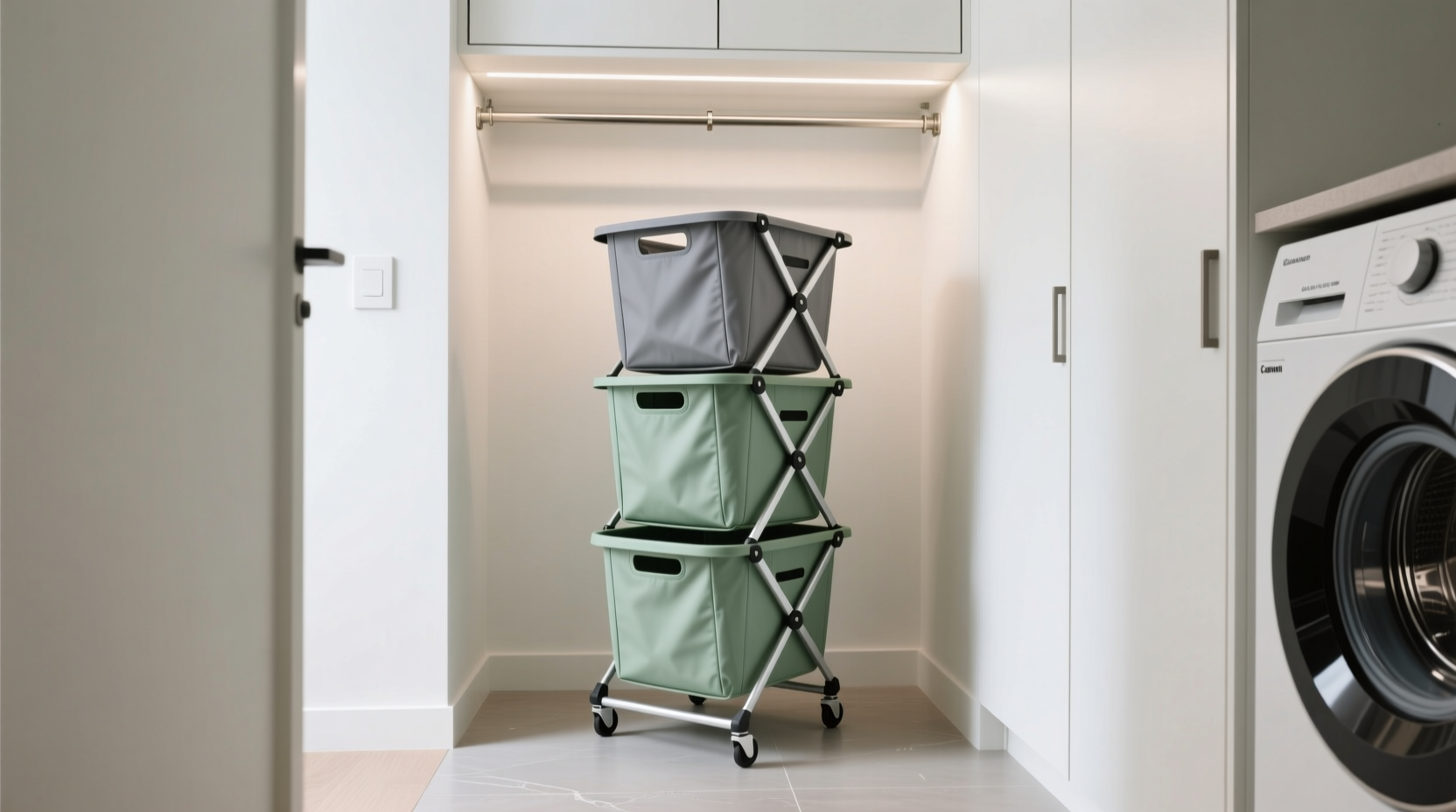 foldable baskets vs rolling carts for small apartments