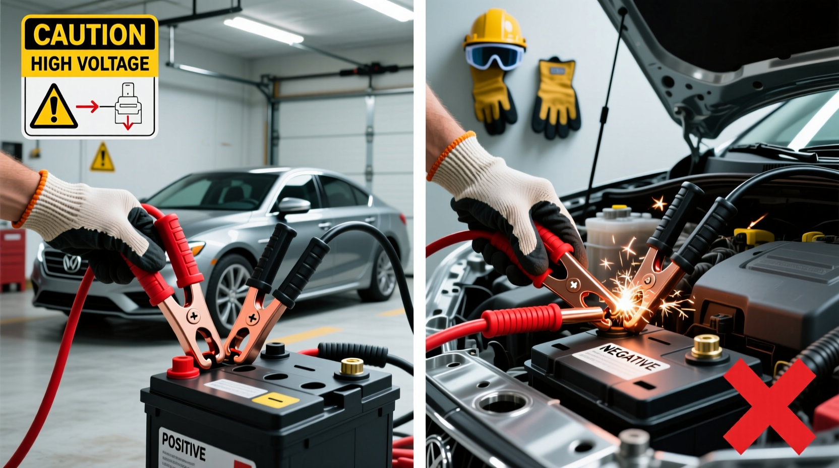 how to connect the car battery
