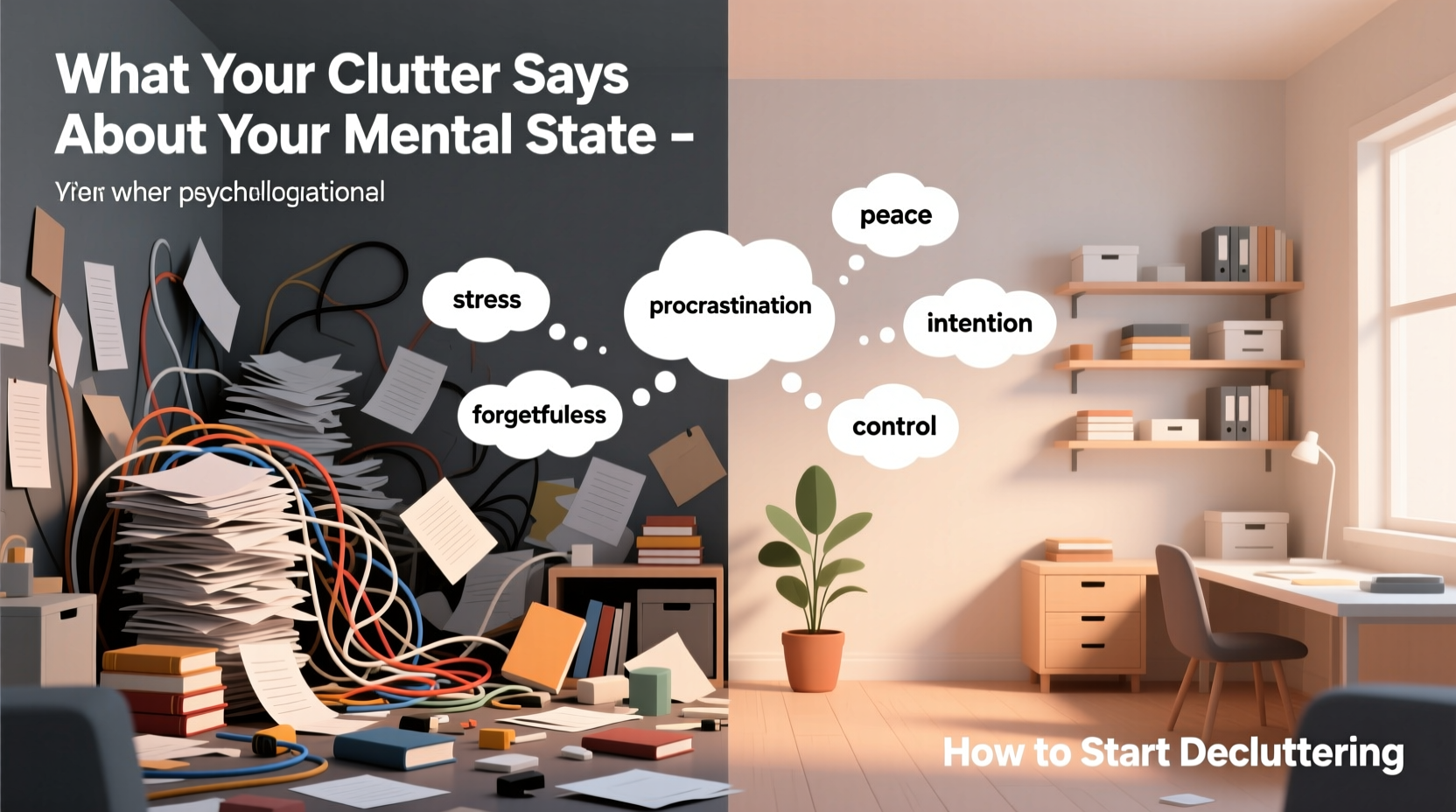 what your clutter says about your mental state and how to start decluttering