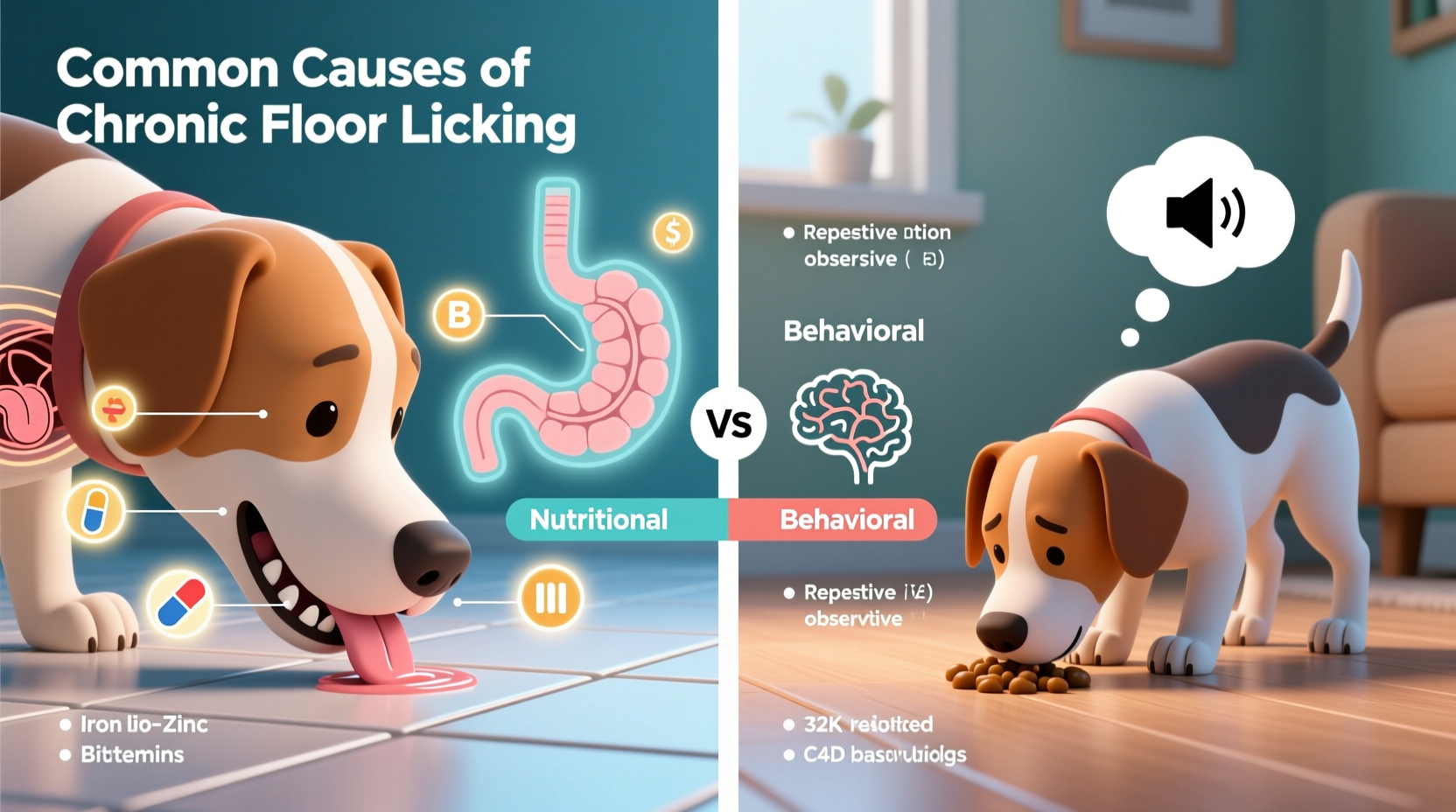 why does my dog lick the floor constantly nutritional deficiencies vs behavioral issues