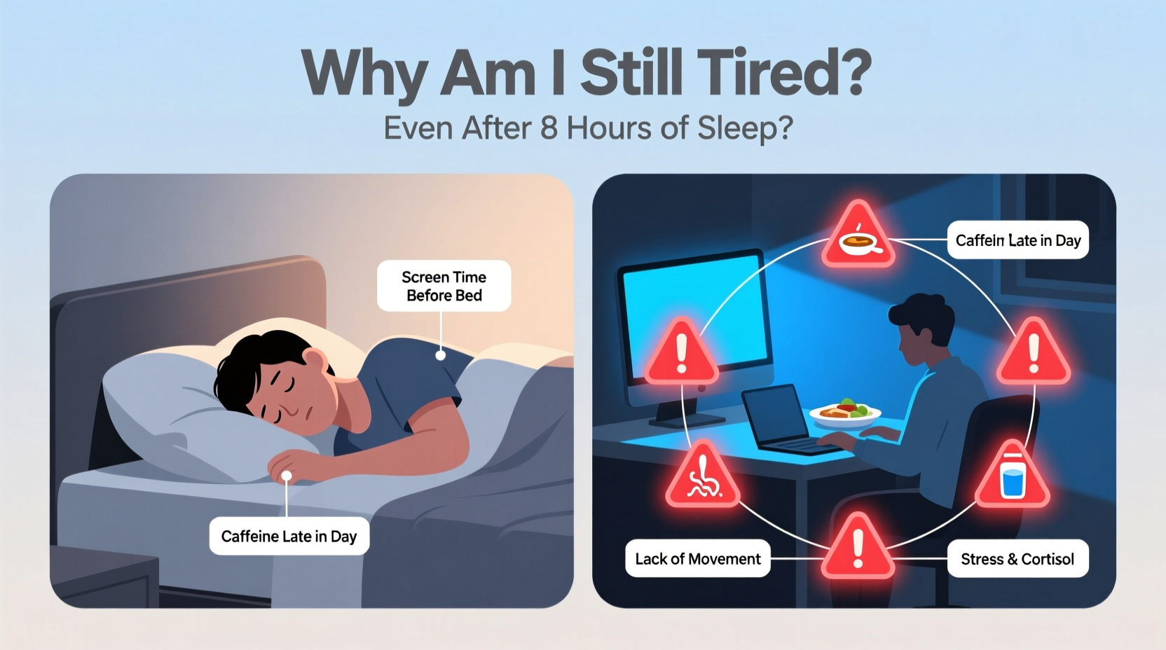 why am i always tired even after sleeping 8 hours lifestyle causes
