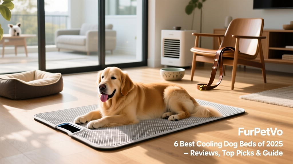 FurPetVo ChillMesh ventilated cooling pad in a sunlit living room