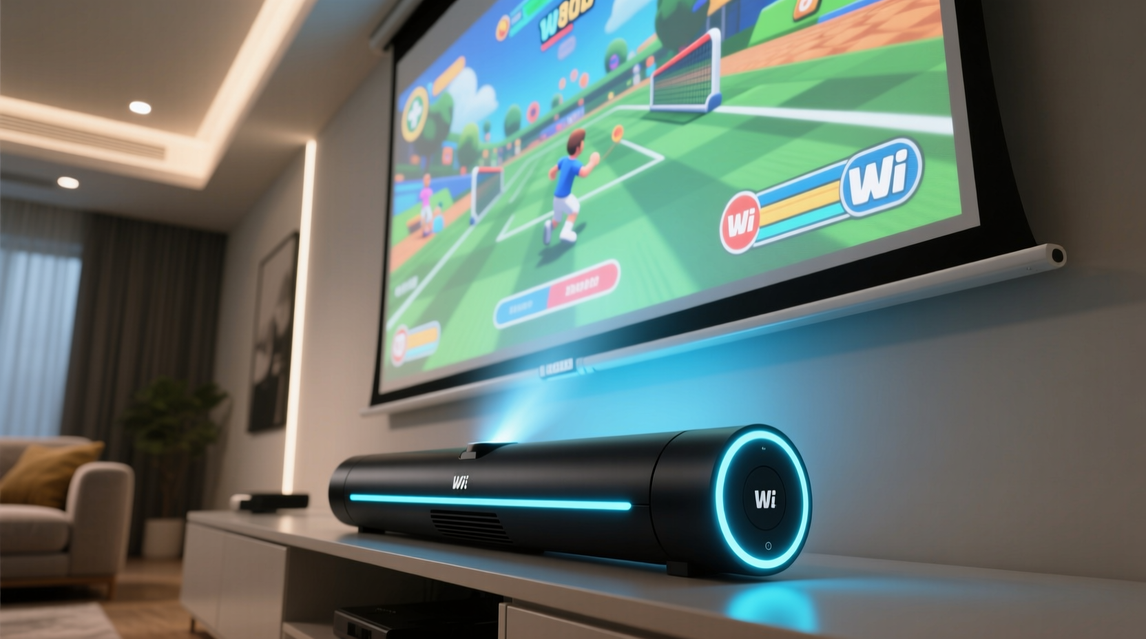 virtual wii sensor bar makes wii projector friendly