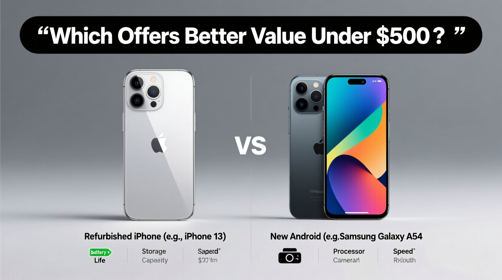 refurbished iphone vs new android which offers better value under 500 dollars