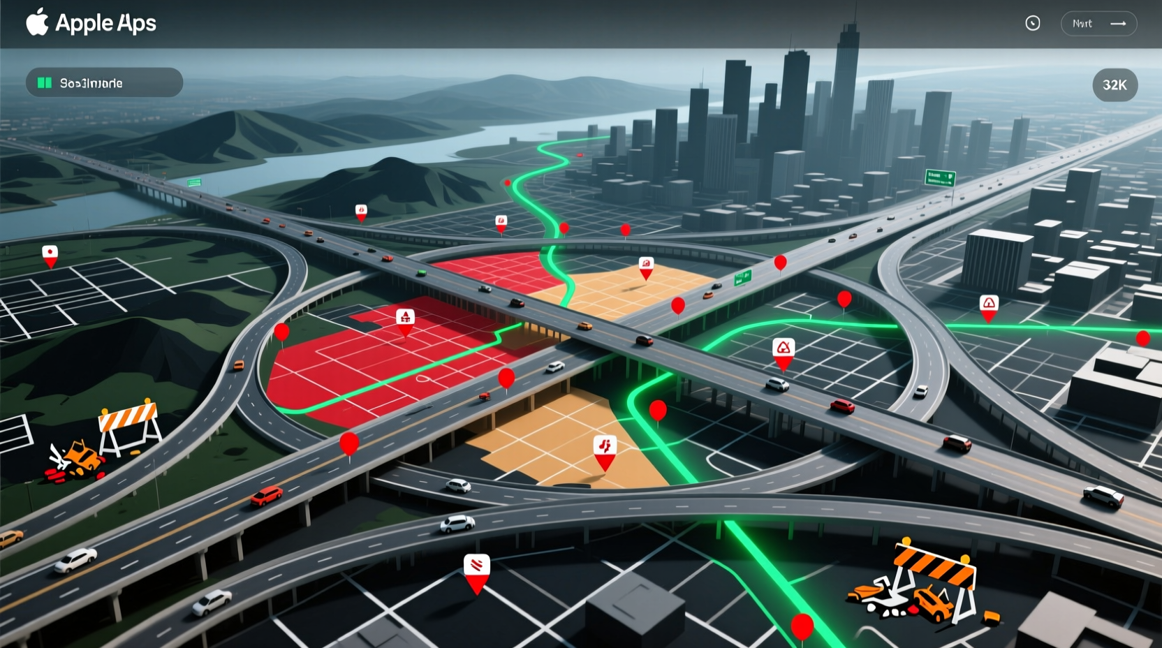 show traffic and road incidents in maps for mavericks