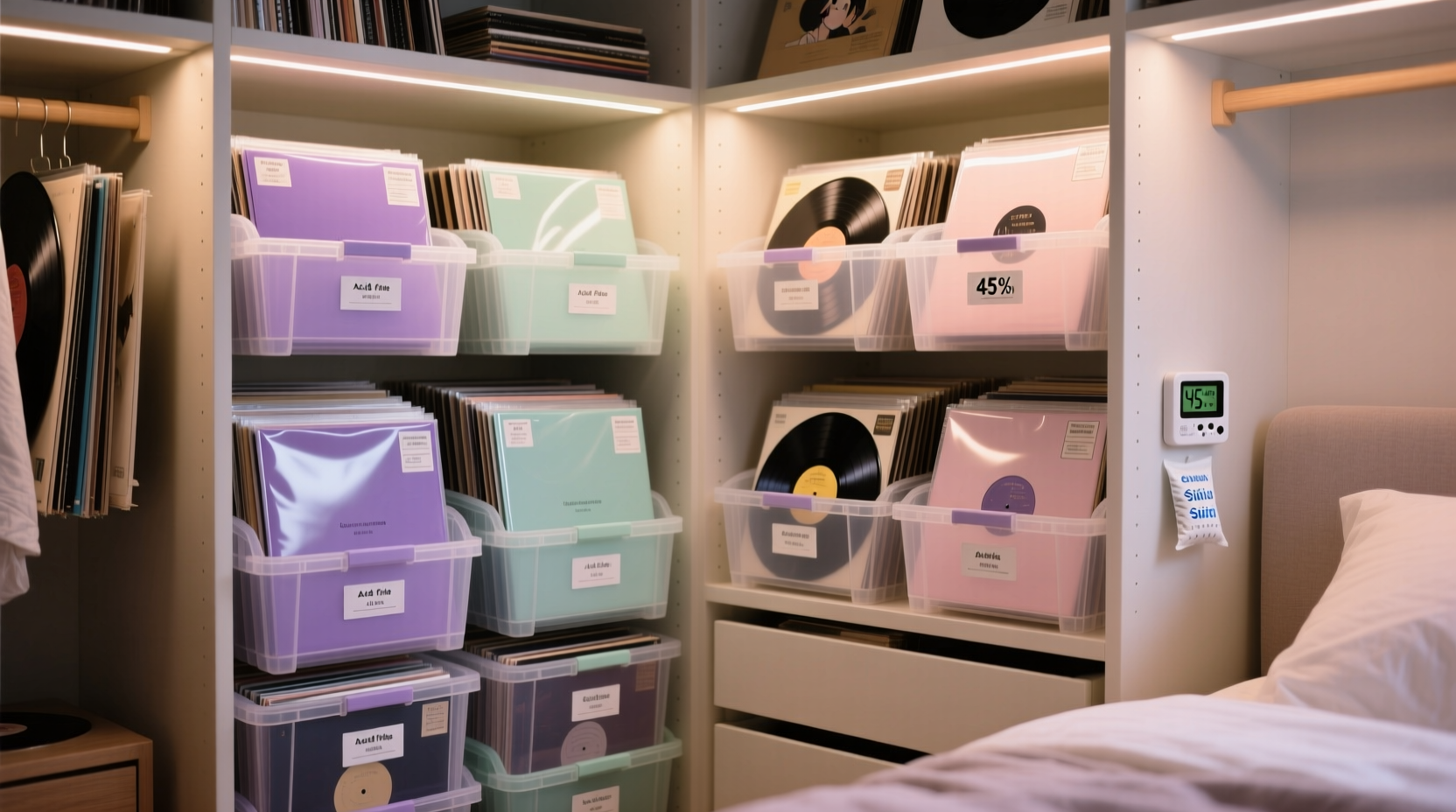 vinyl anime soundtrack closet storage tips