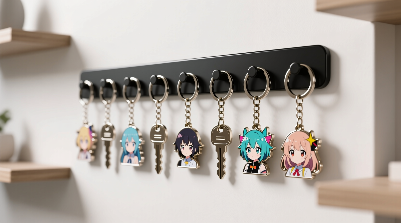 how to store anime keychains on magnetic strips safely