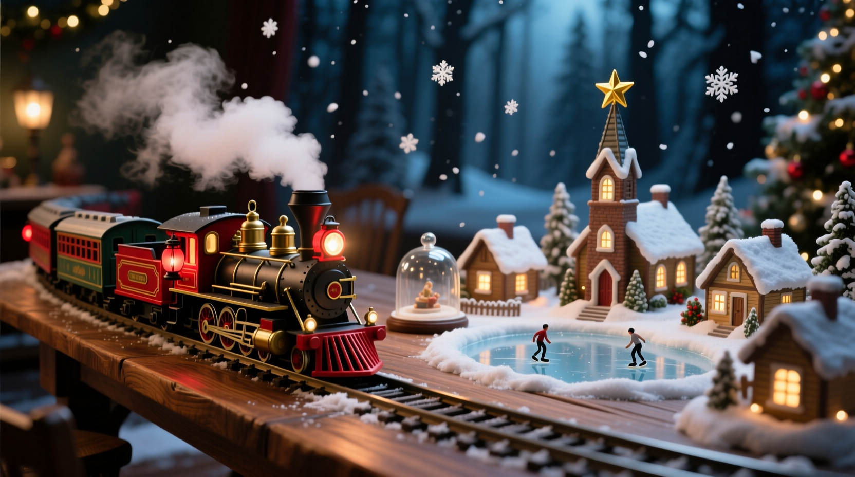 christmas train set vs village display which makes a better centerpiece