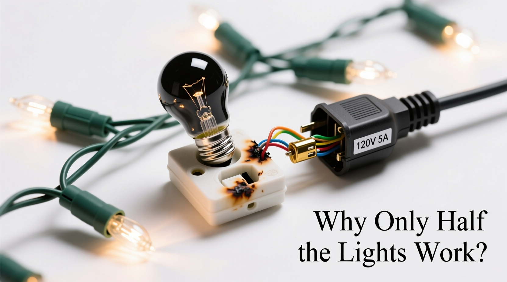 why do some christmas lights only half work diagnosing socket and fuse problems