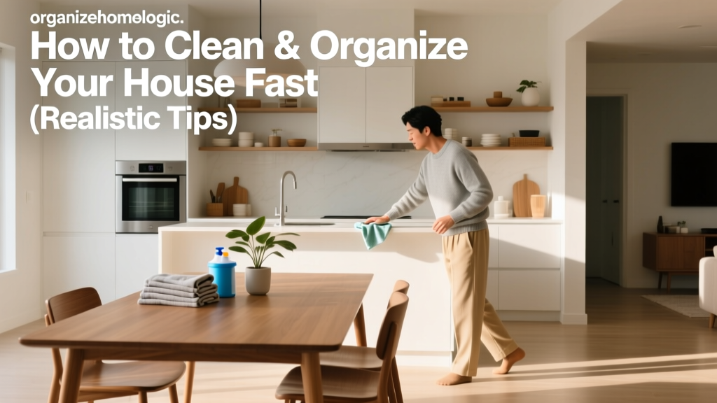 How to Clean & Organize Your House Fast (Realistic Tips)
