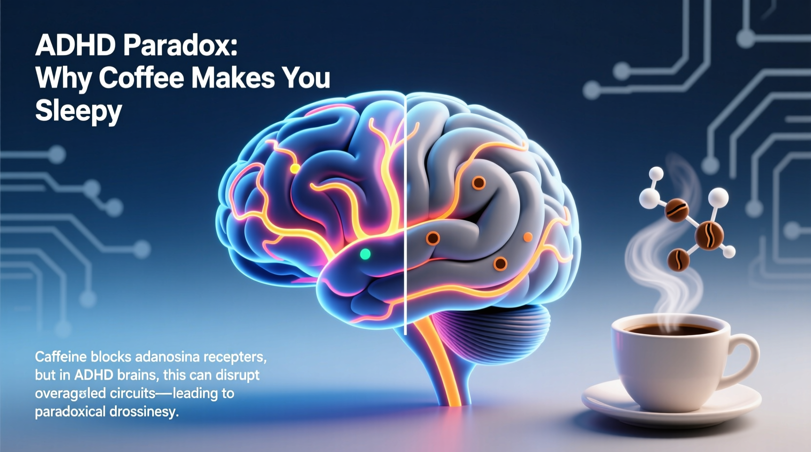 why does coffee make me sleepy instead of awake adhd paradox explained
