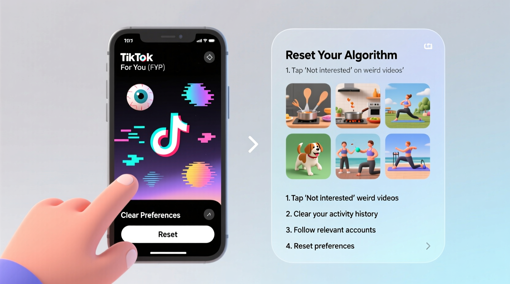 how to reset your tiktok algorithm to stop seeing weird content