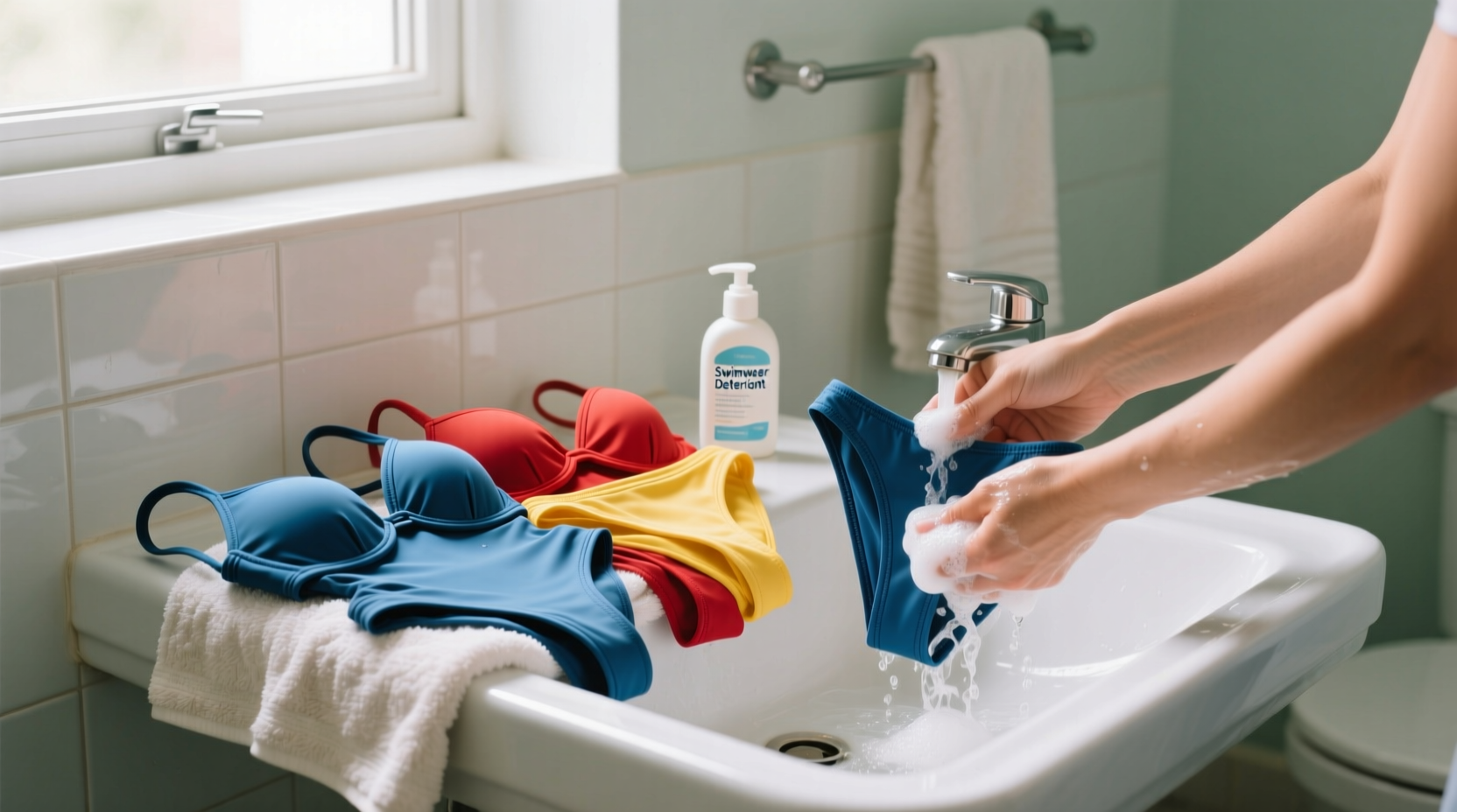 how to wash swimsuits