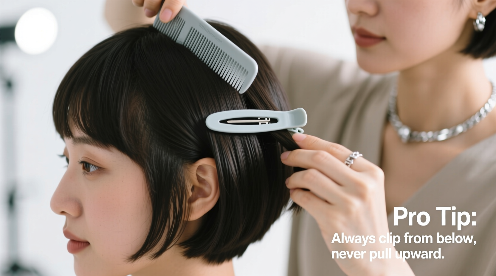 how to style short hair with clips without pulling or breaking strands