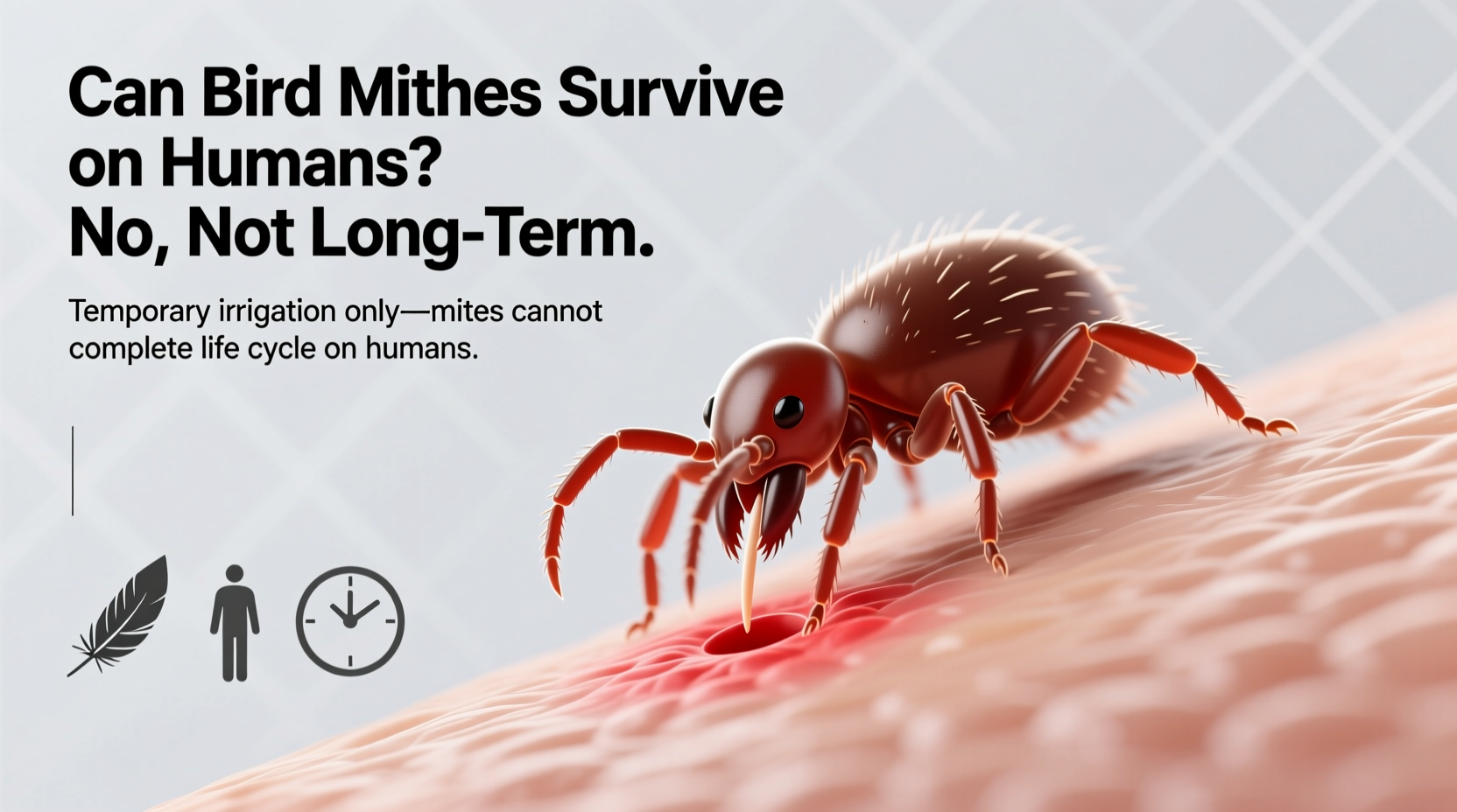 can bird mites survive on humans