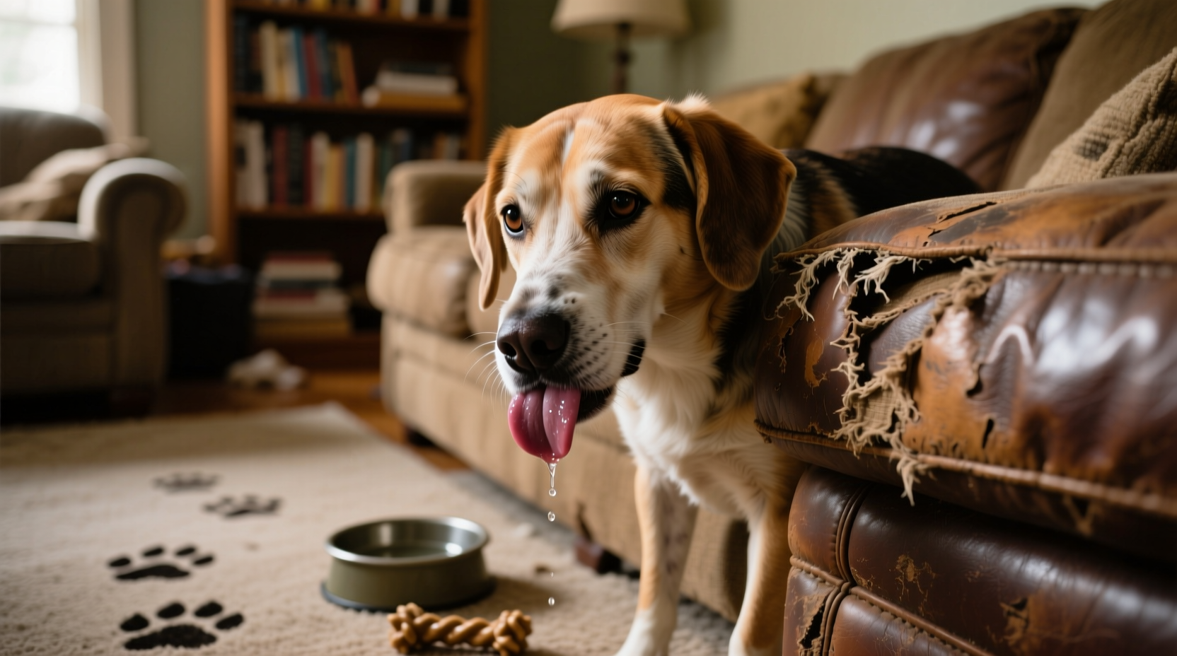 why does my dog lick the couch obsessively and what it might mean