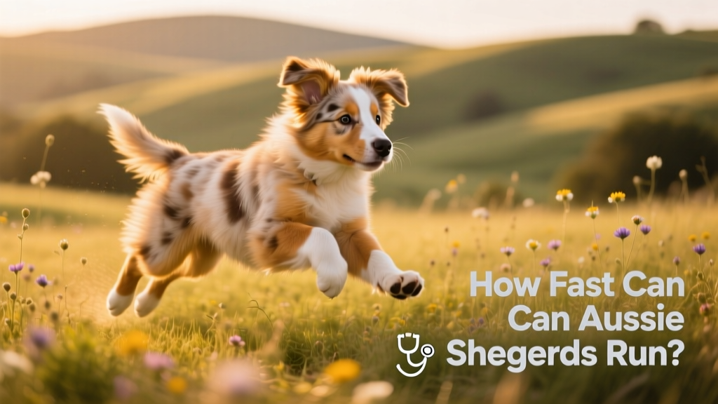 Australian Shepherd puppy running