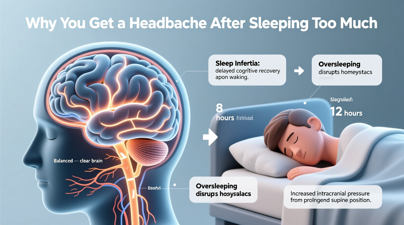why do i get a headache after sleeping too much sleep inertia explained