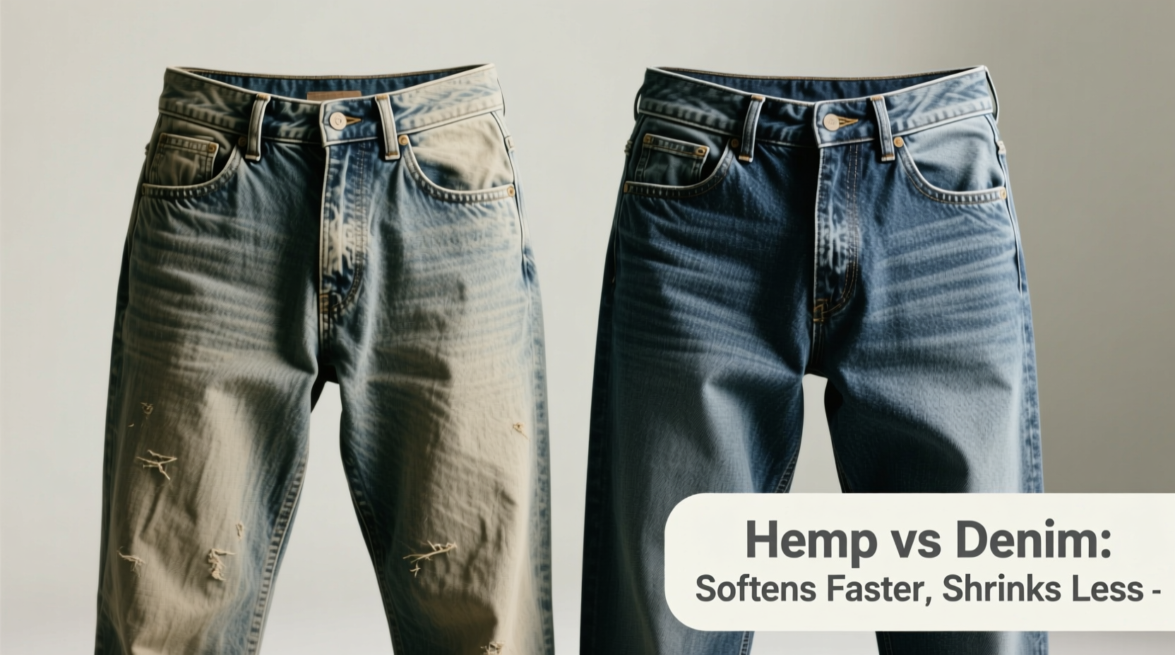 hemp fabric jeans vs traditional denim which softens faster without shrinking