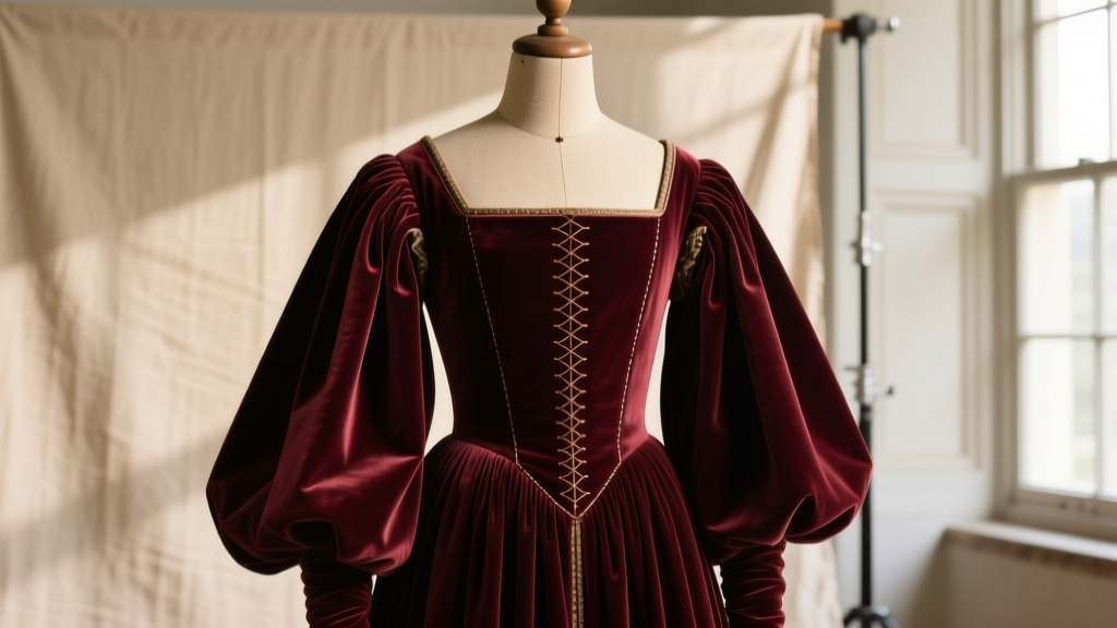 Burgundian Houppelande Construction & Fabric Guide 2026