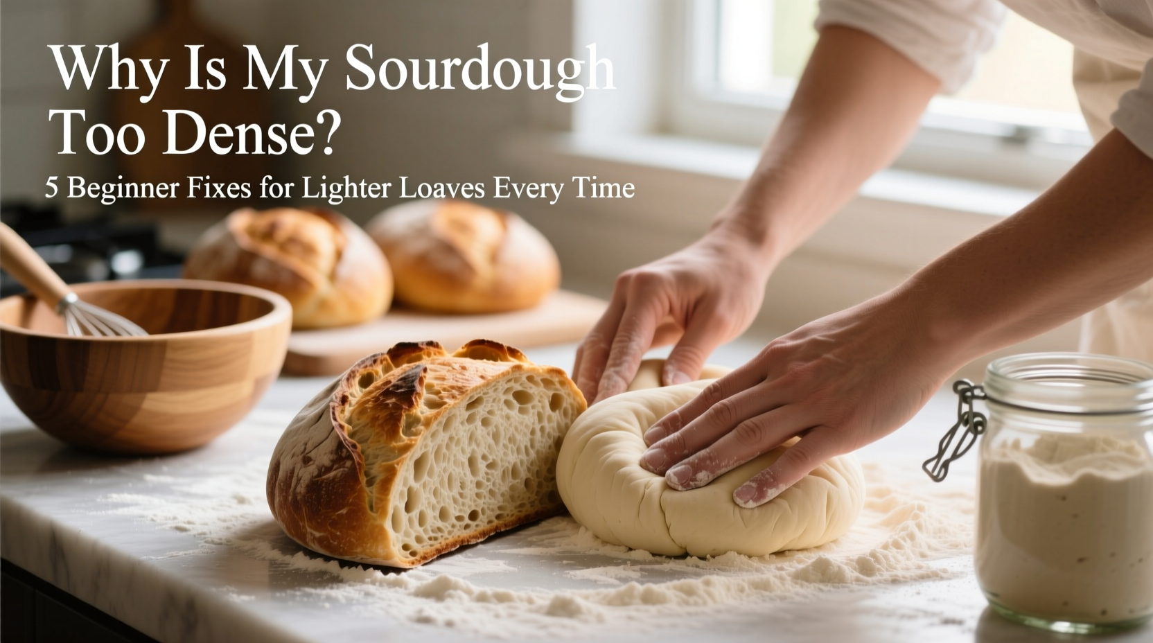 why is my sourdough too dense beginner fixes for lighter loaves every time