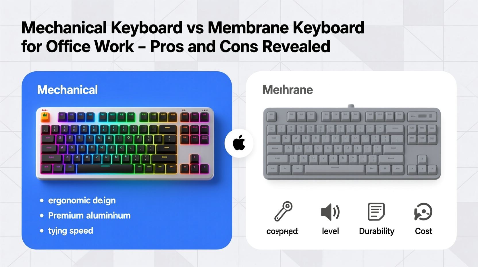 mechanical keyboard vs membrane for office work pros and cons revealed