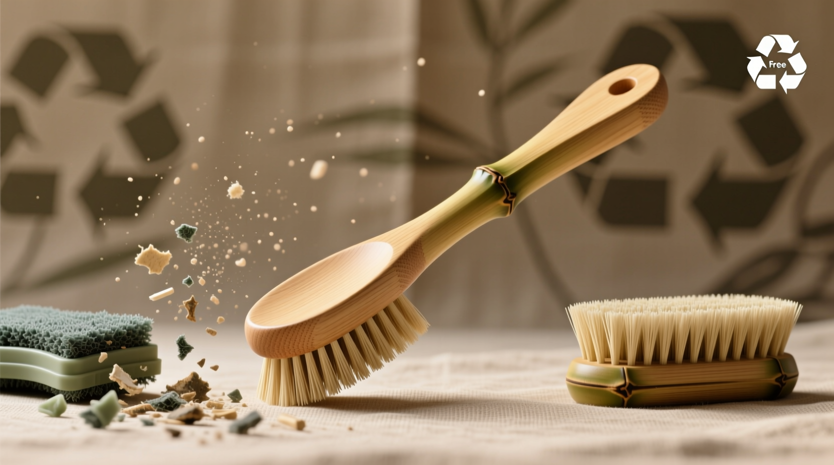bamboo vs recycled plastic scrubber