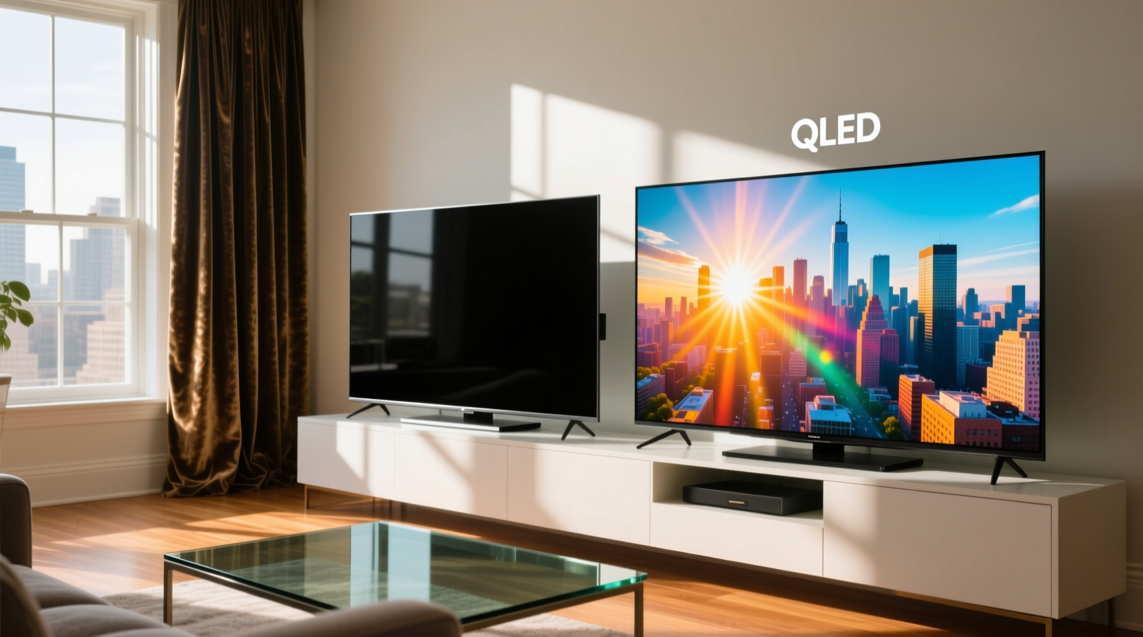 oled tv vs qled in bright rooms which handles glare better for daytime viewing