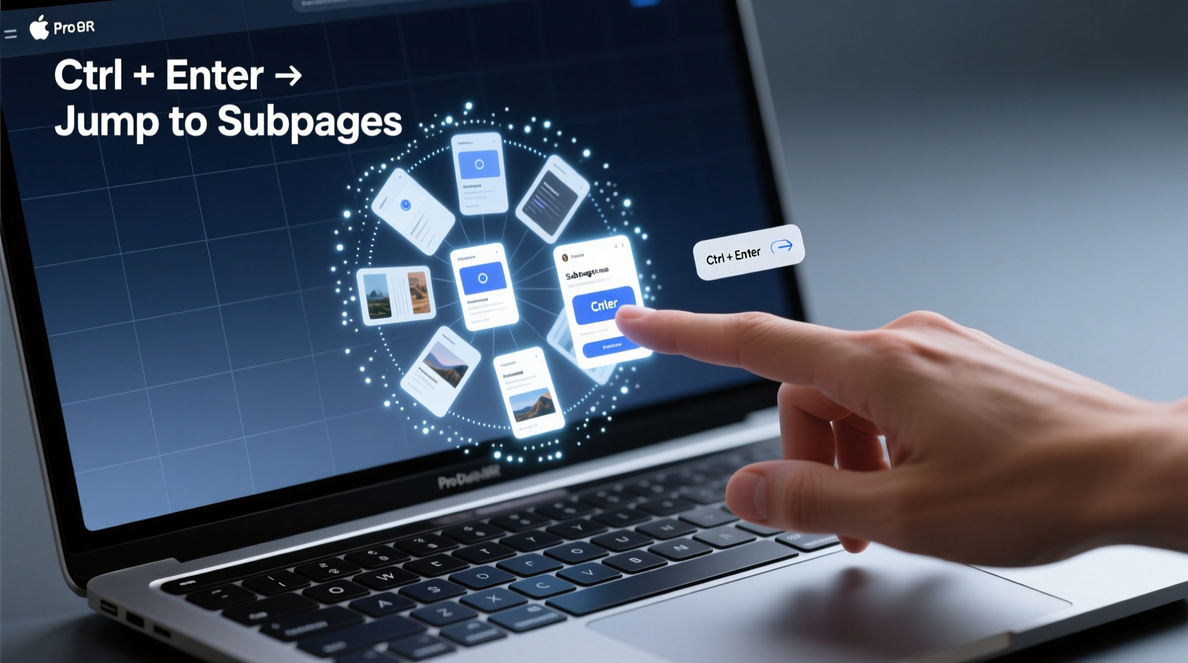 jump to site subpages with ctrl enter