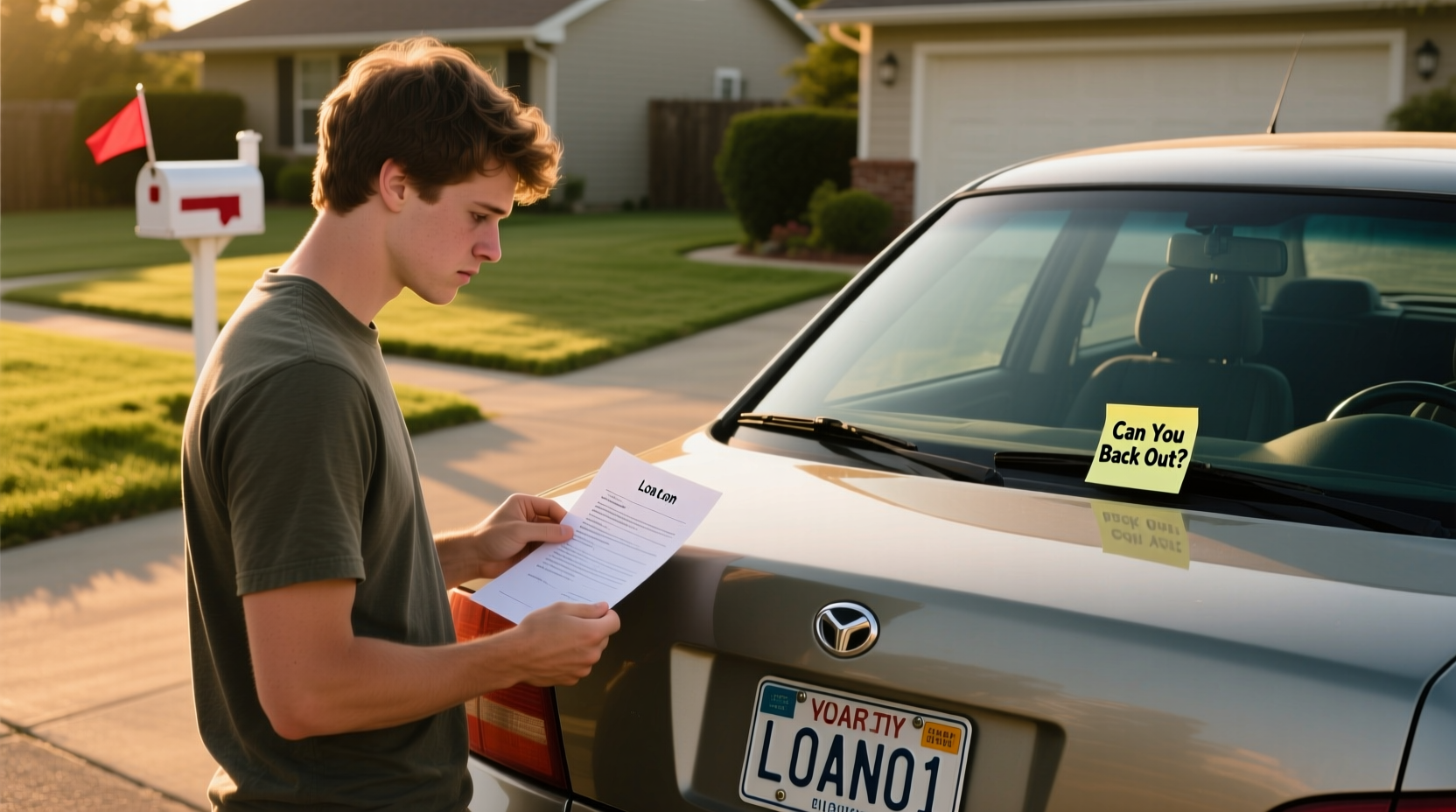 can you back out of a car loan after signing