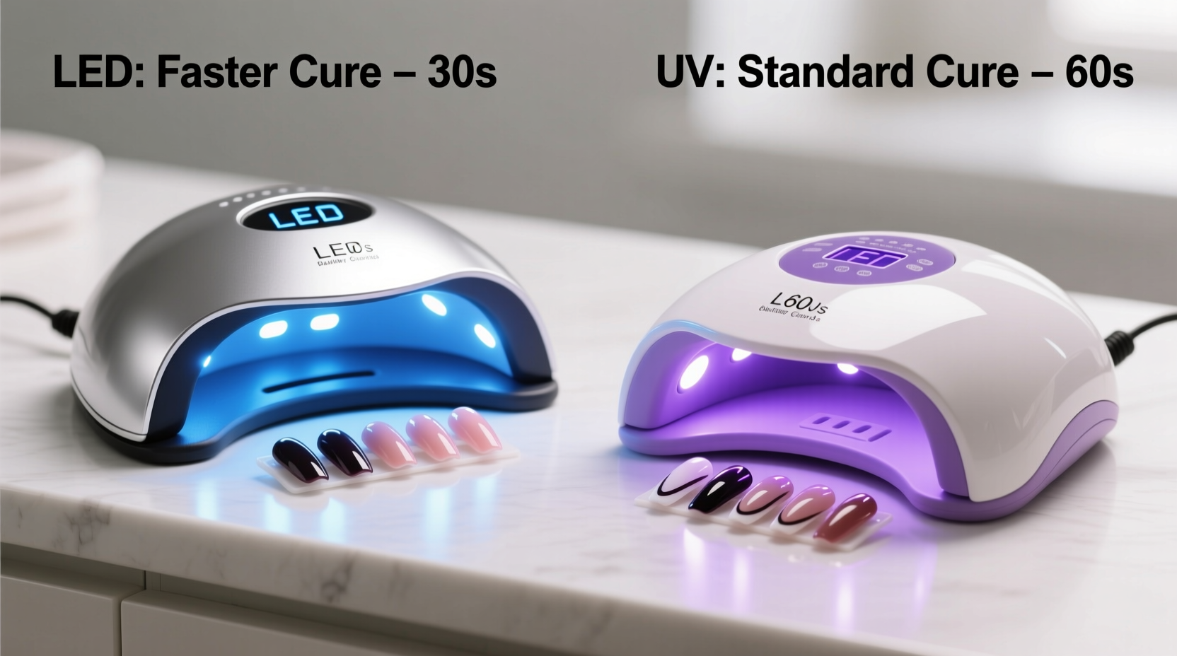 led vs uv nail lamp does it matter for curing builder gel