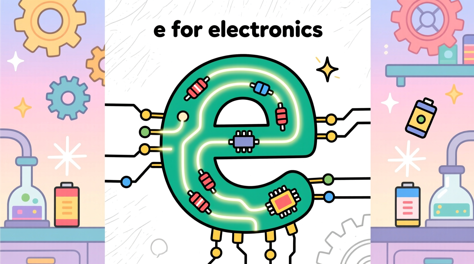 e for electronics is a coloring book that teaches ohms