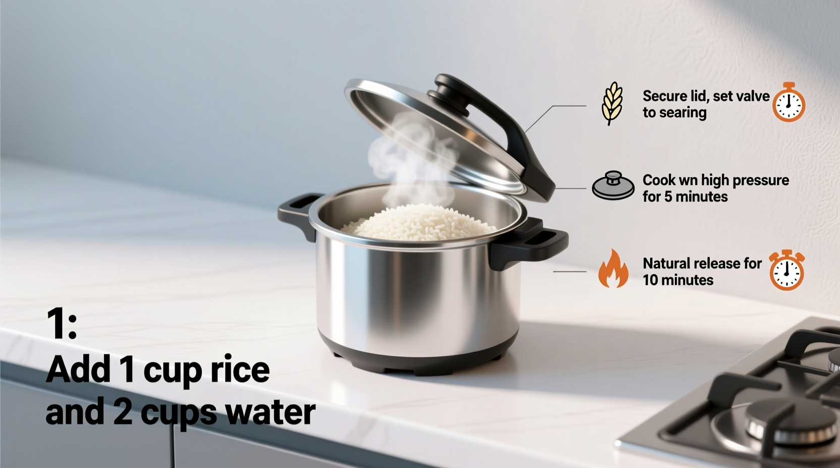 how to pressure cook rice