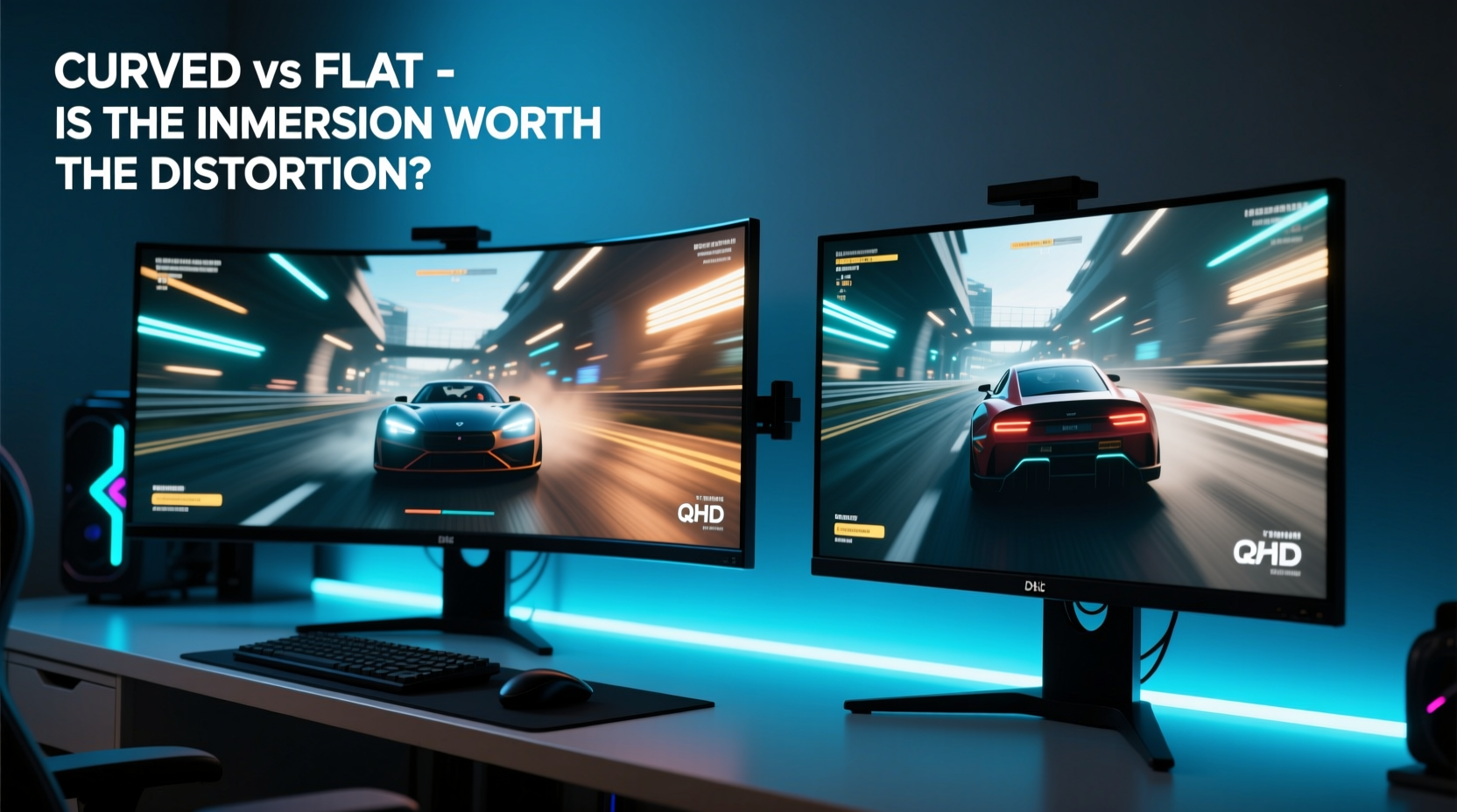 curved vs flat gaming monitor is the immersion worth the distortion