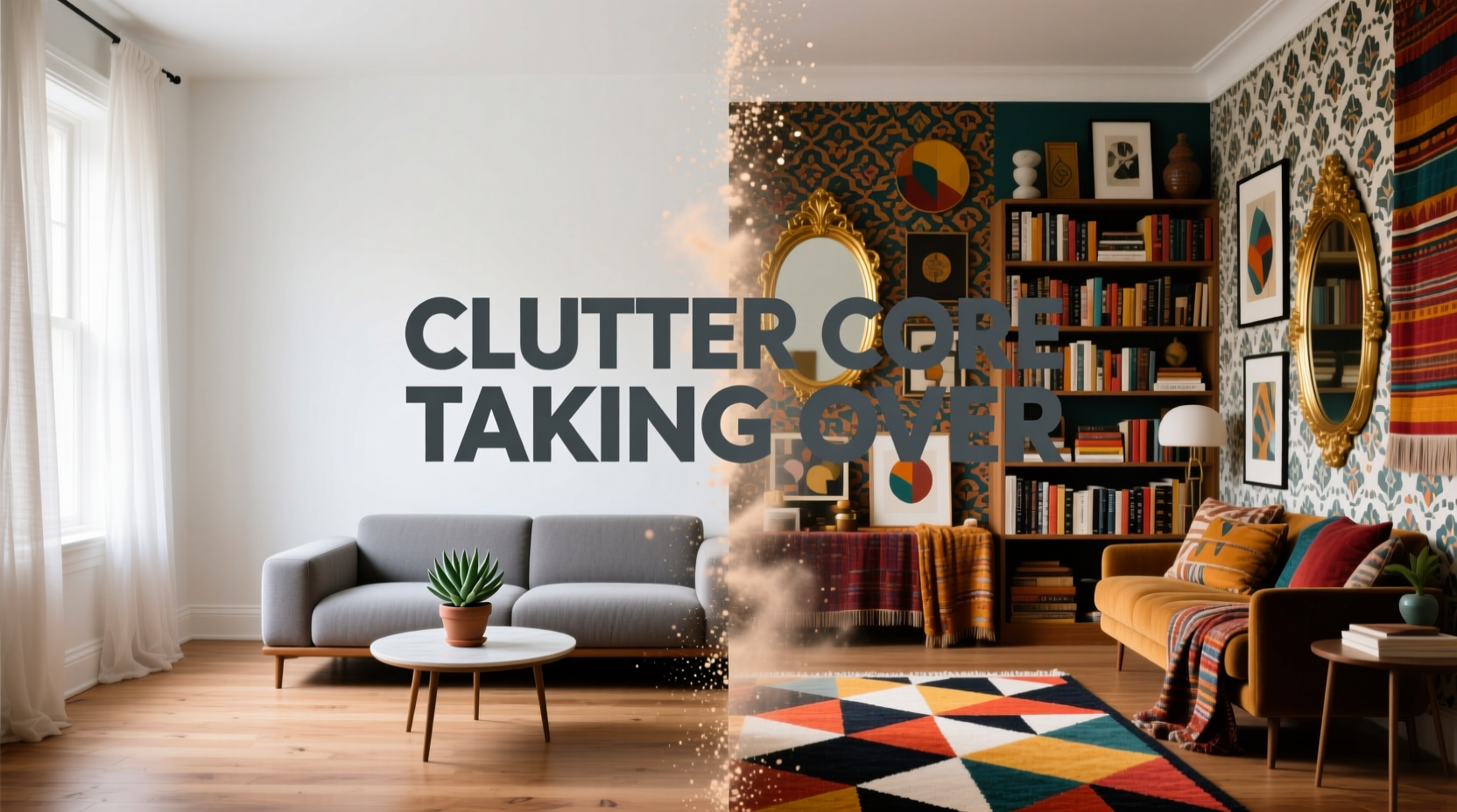 minimalist living vs maximalist decor is clutter core taking over