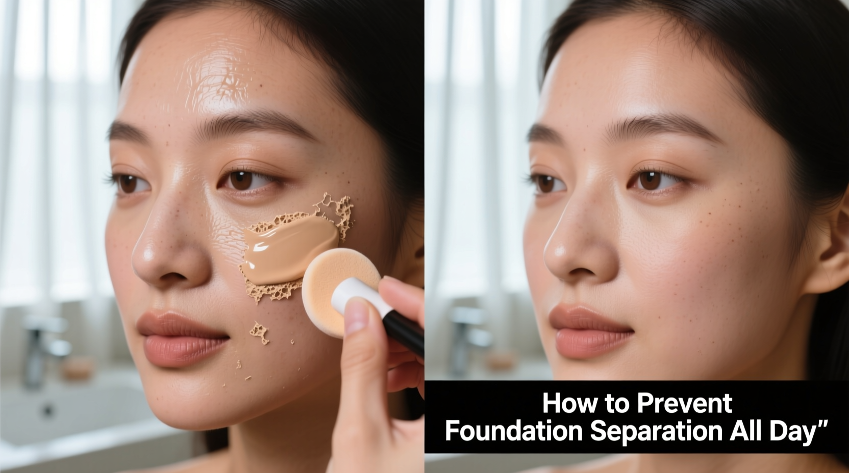 why does my foundation separate on my nose and how to prevent it all day