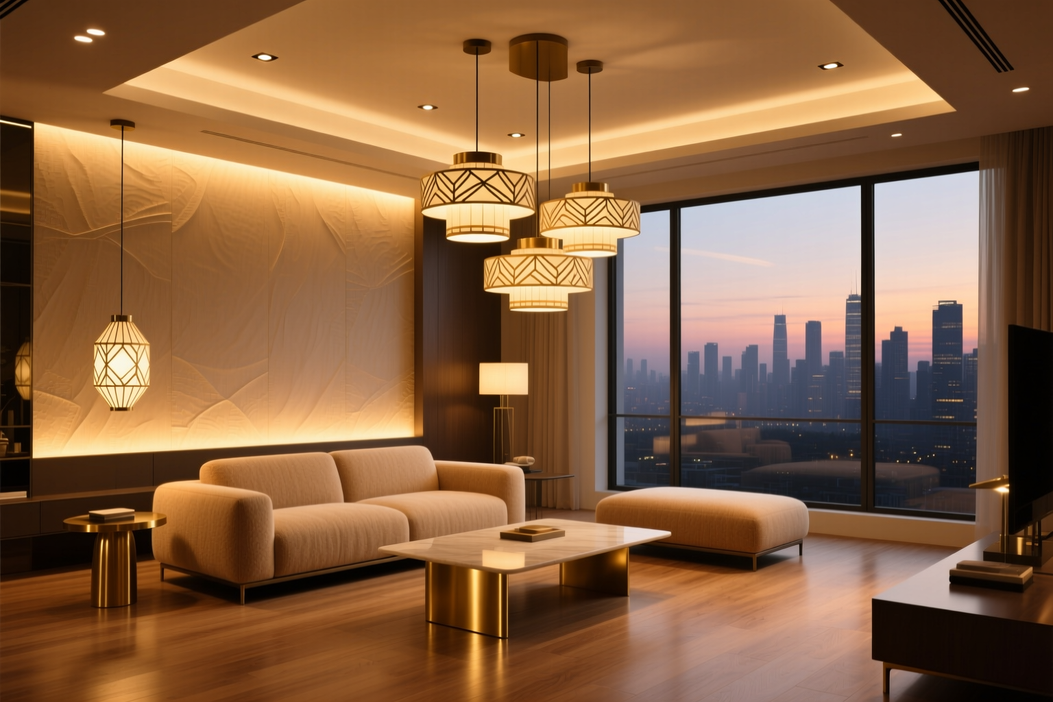 Modern lighting design showcase