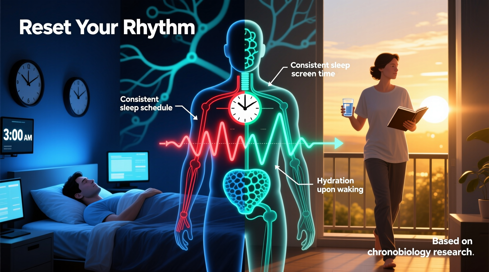 how to reset your circadian rhythm after jet lag or shift work