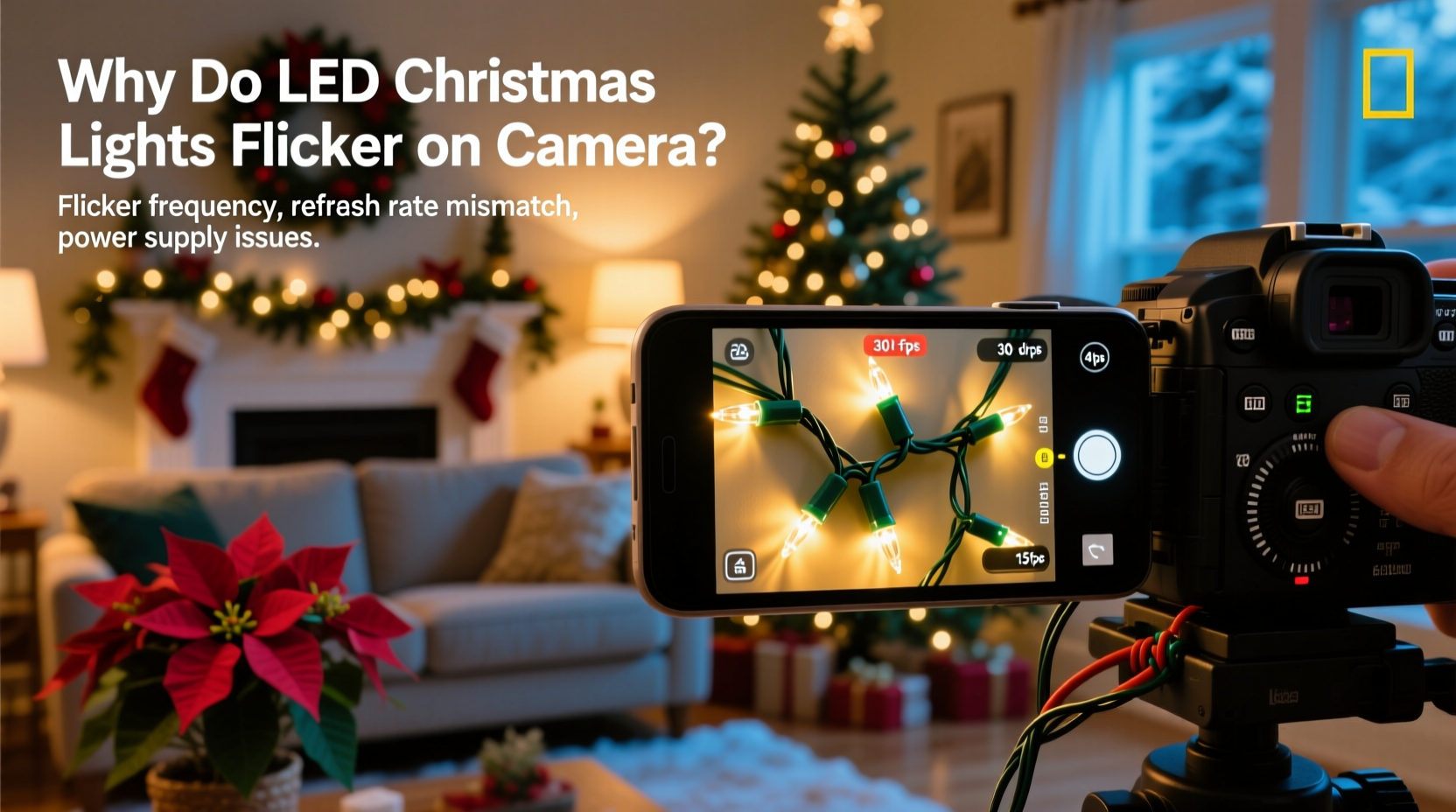 why do some led christmas lights flicker on camera video tips