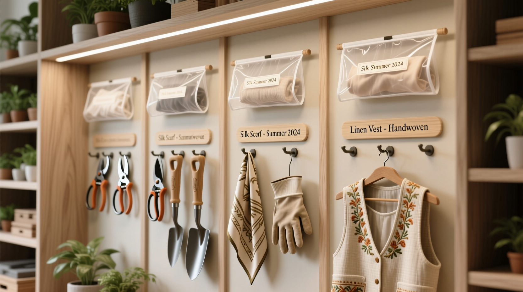 closet organization for plant parents