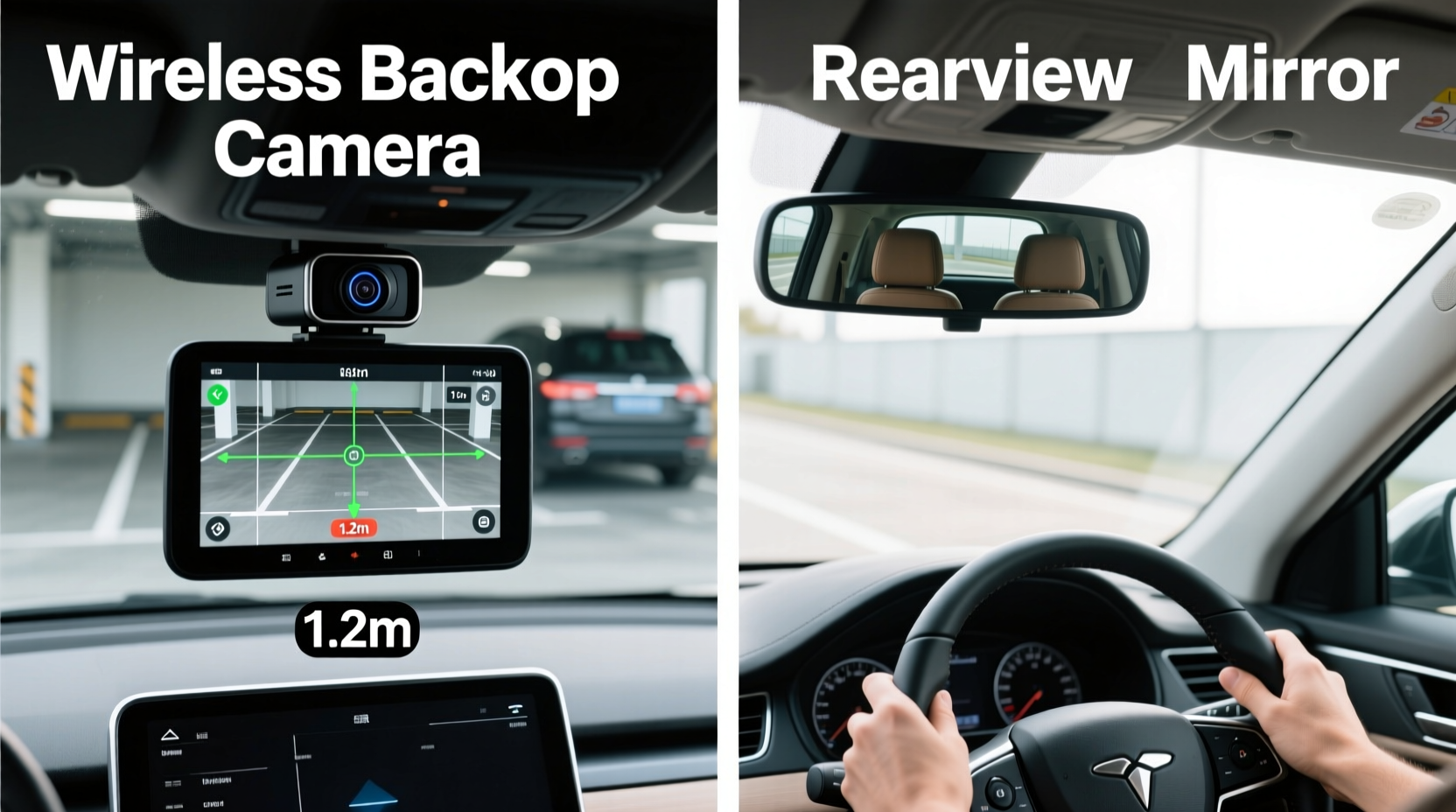wireless backup camera vs rearview mirror display which helps parallel park easier