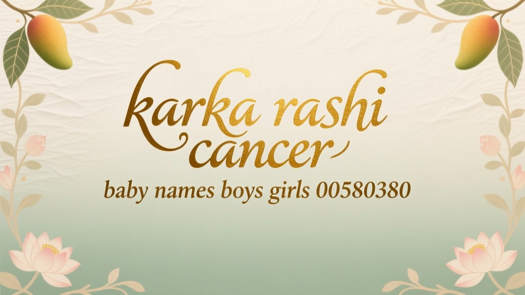 Karka Rashi (Cancer) Baby Names for Boys and Girls: Astrological, Cultural, and Developmental Insights for Early Childhood Educators
