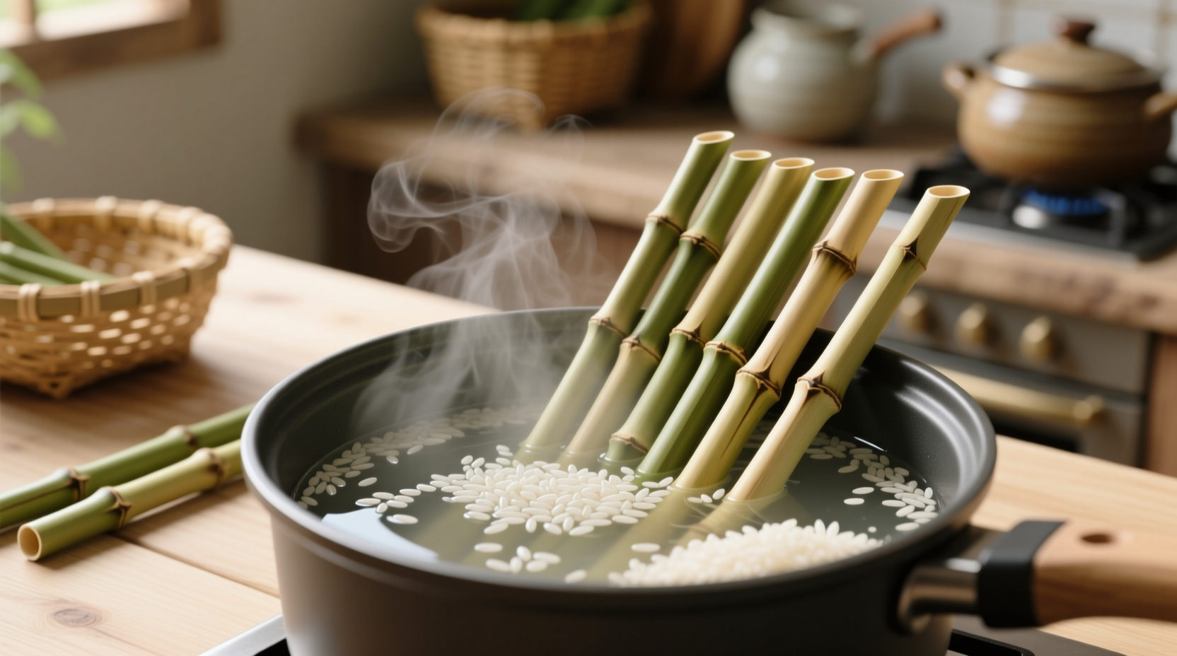 eco friendly bamboo straw sanitizing