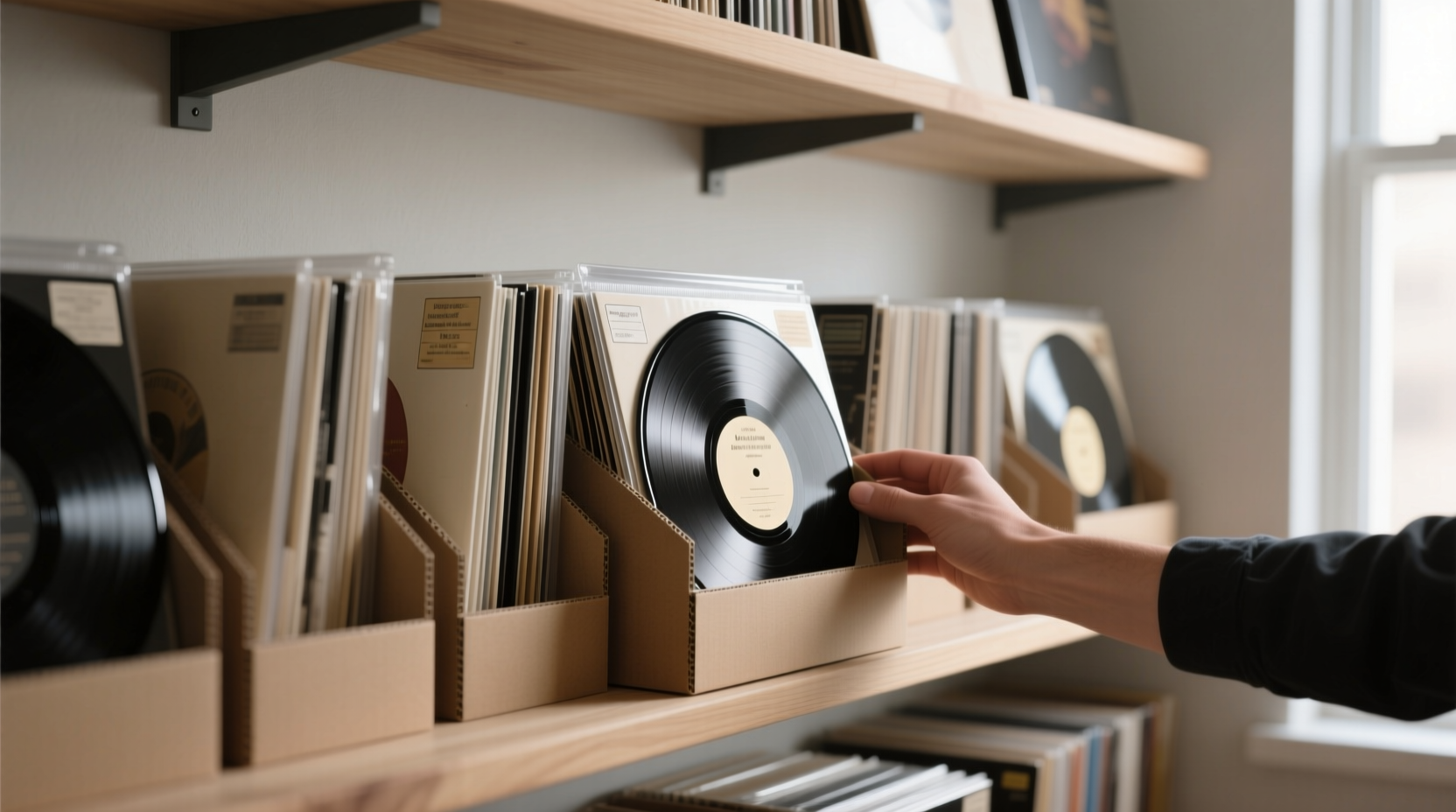 closet organization tips for vinyl merch
