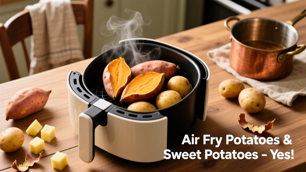 Air Fry Potatoes & Sweet Potatoes Together? Yes!